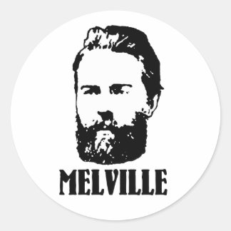 Pegatina Redonda Herman Melville