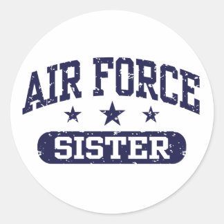 Pegatina Redonda Hermana de la Fuerza Aérea