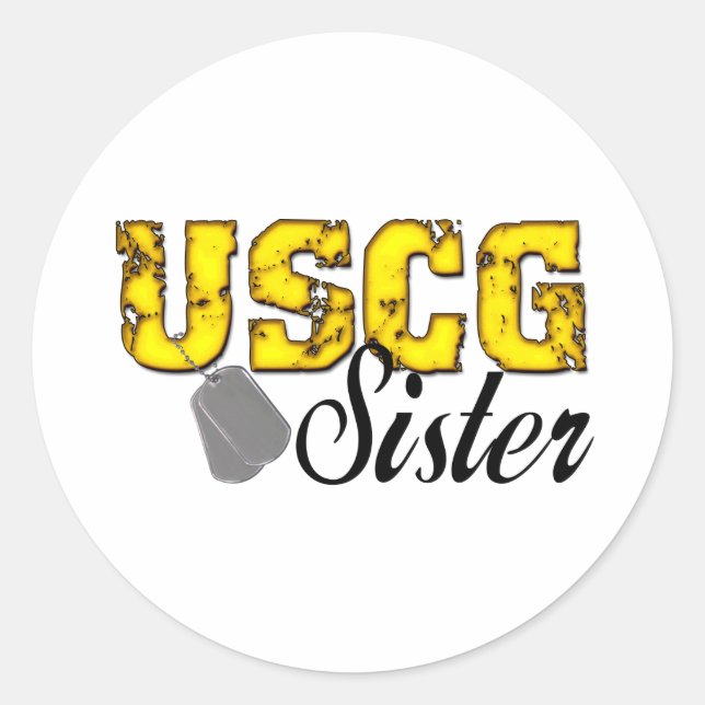 Pegatina Redonda hermana de uscg99ª (Anverso)