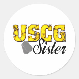 Pegatina Redonda hermana de uscg99ª