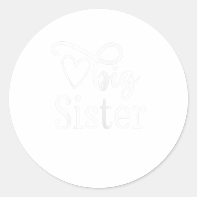 Pegatina Redonda Hermana grande de Cute (Anverso)