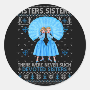 Pegatina Redonda Hermanas Navidad Blanca Navidad Película 1954 Fies