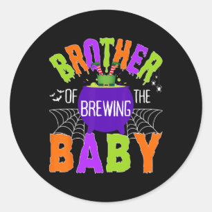 Pegatina Redonda Hermano De Halloween Hombres Mujeres Niños