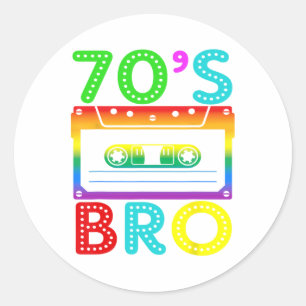 Pegatina Redonda Hermano retro de la familia Halloween Matchi