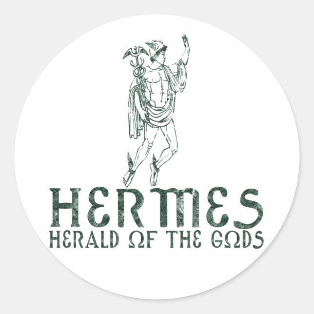 Pegatina Redonda Hermes (Anverso)
