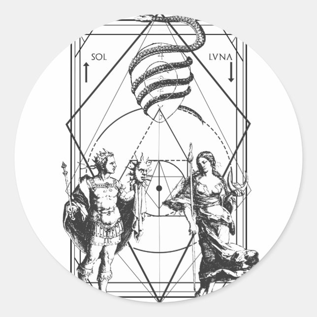 Pegatina Redonda Hermetica Moderna - Cronvs (Anverso)