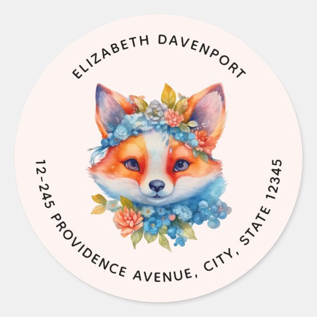 Pegatina Redonda Hermosa dirección fotográfica de la costa atardece (Anverso)