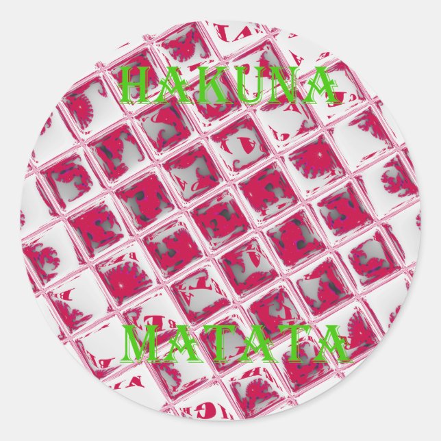 Pegatina Redonda Hermosa e impresionante imagen de espejo de estilo (Anverso)