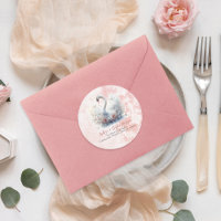 Hermoso Cisne Floral Damask Dirección de Devolució