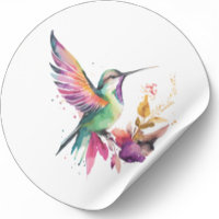 Hermoso ilustracion de colibrí acuático