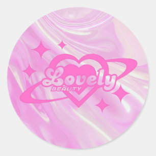 Pegatina Redonda Hermoso Sticker