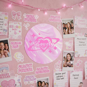 Pegatina Redonda Hermoso Sticker