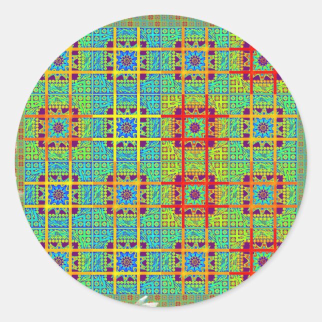 Pegatina Redonda Hermoso y encantador vector de impresión tribal su (Anverso)