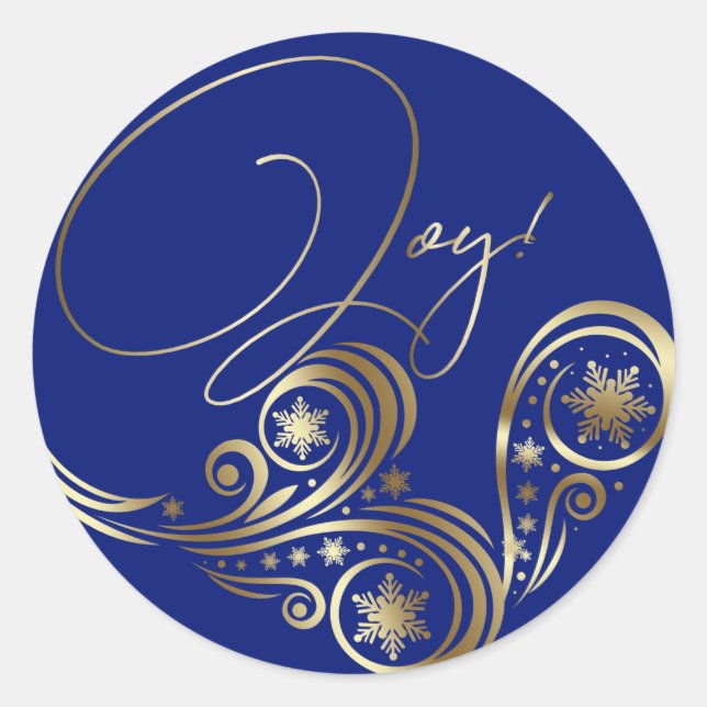 Pegatina Redonda Hermosos Navidades de fantasía Unicorn (Anverso)