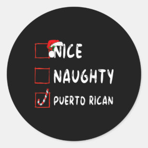Pegatina Redonda Hermosos Navidades puertorriqueños Puerto Rico 1