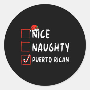 Pegatina Redonda Hermosos Navidades puertorriqueños Puerto Rico He