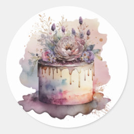 Pegatina Redonda Hermosos Stickers para Torta