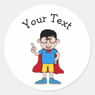 Pegatina Redonda Héroe