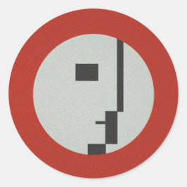 Pegatina Redonda Héroes de FLomm: ¡D’EVOCATUR!