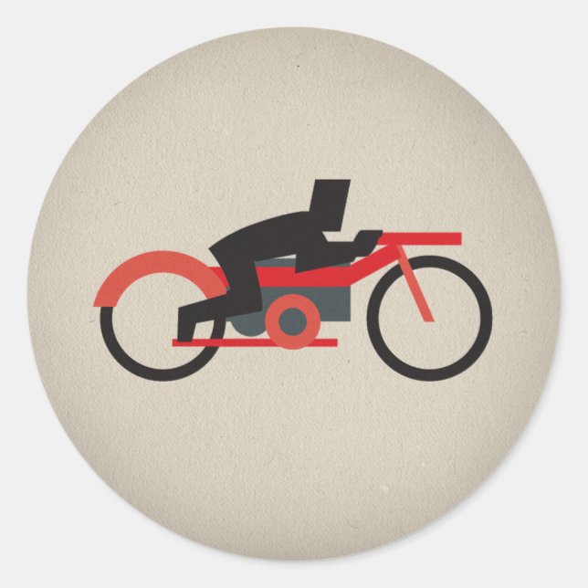 Pegatina Redonda Héroes de FLomm: ¡LETHERHED! (Anverso)