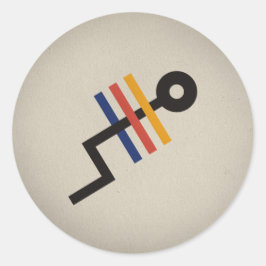 Pegatina Redonda Héroes de FLomm: ¡TRÊS!