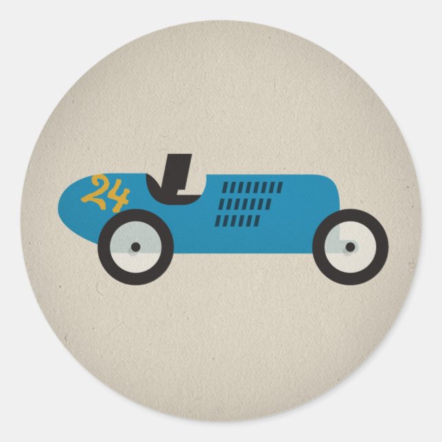 Pegatina Redonda Héroes FLomm: ¡VELOCIÉ 24! (Anverso)