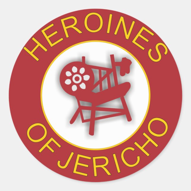 Pegatina Redonda Heroínas de Jericó (Anverso)
