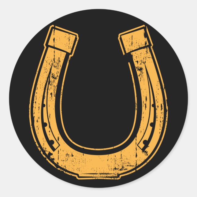 Pegatina Redonda herradura2 (Anverso)