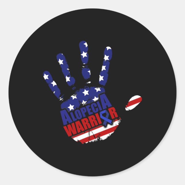 Pegatina Redonda Herramienta de símbolo del Guerrero de la Pérdida  (Anverso)