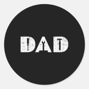 Pegatina Redonda Herramientas prácticas para papá Día del padre div