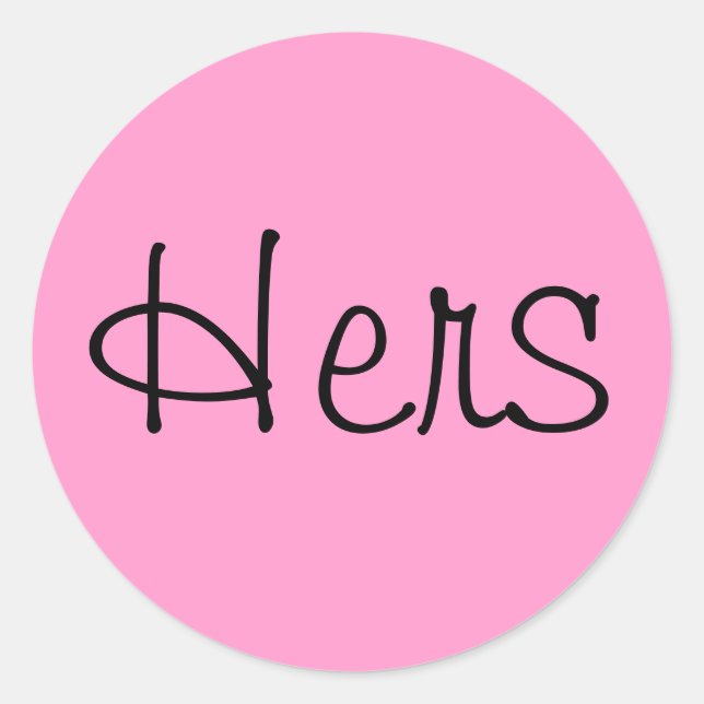 Pegatina Redonda Hers (Anverso)