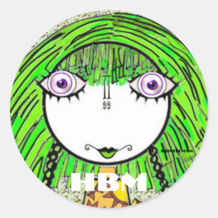 PEGATINA REDONDA HESTER BESSIE SE ENCUENTRA CON PEGATINAS