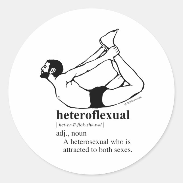 PEGATINA REDONDA HETEROFLEXUAL (Anverso)