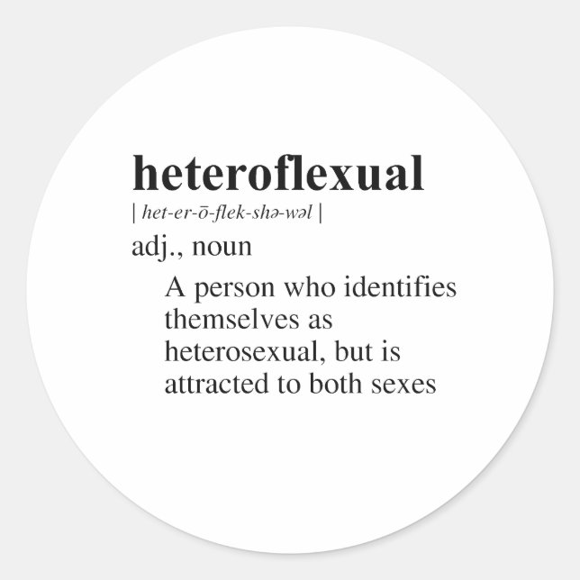PEGATINA REDONDA HETEROFLEXUAL (Anverso)