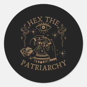 Pegatina Redonda Hex La Bruja Feminista Del Patriarcado