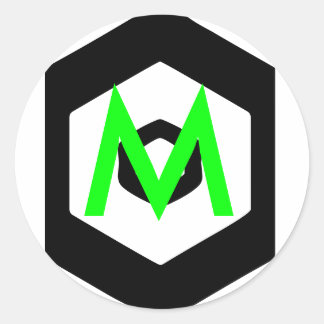 Pegatina Redonda Hexagón