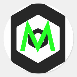 Pegatina Redonda Hexágono