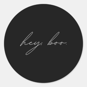 Pegatina Redonda Hey Boo Halloween