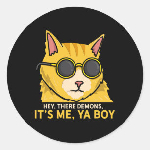 Pegatina Redonda Hey, Demons, Soy El Niño Ya - Fantasma Fantasma