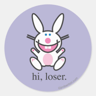 Pegatina Redonda Hi Loser