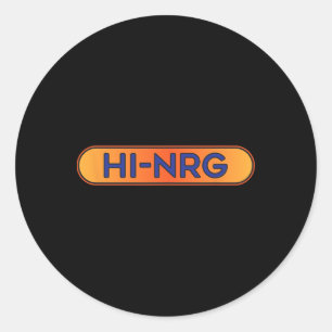 Pegatina Redonda Hi-nrg Disco Tee - Dance Club Fiesta Vibes