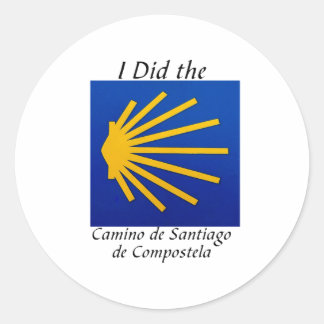 Pegatina Redonda Hice el Camino de Santiago