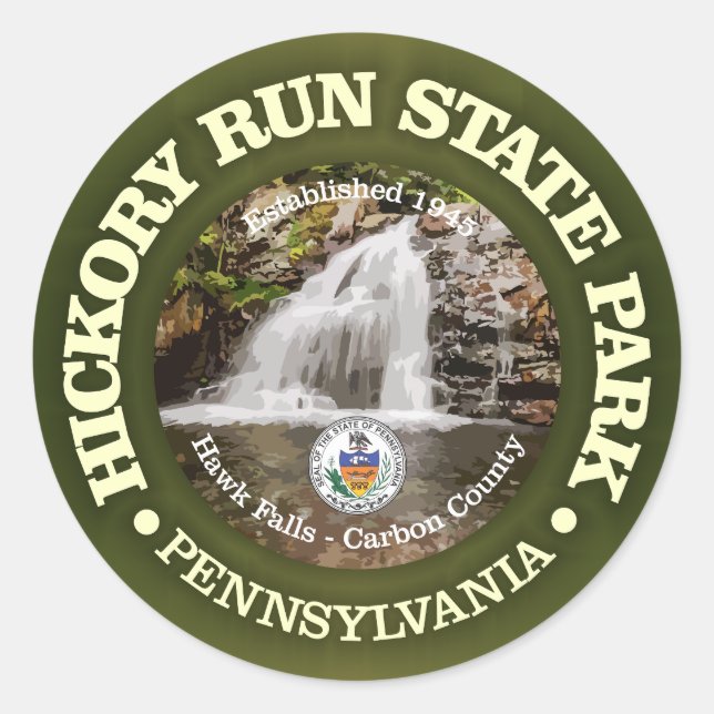 Pegatina Redonda Hickory Run SP (Anverso)