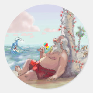 Pegatina Redonda hielo sAnTa del afeitado