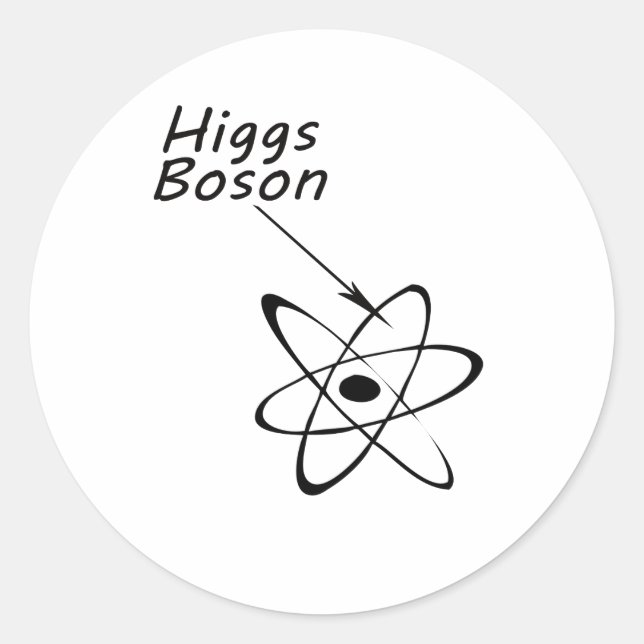 Pegatina Redonda Higgs Boson (Anverso)