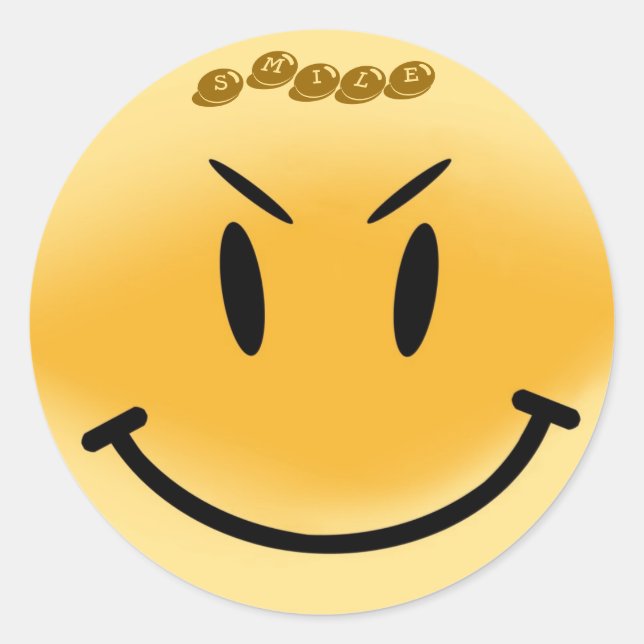 Pegatina Redonda highres_smiley_str, SMILE (Anverso)