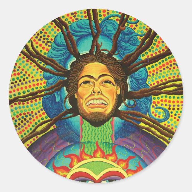 Pegatina Redonda Highrie Heart (Anverso)