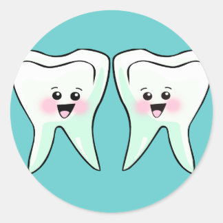 Pegatina Redonda Higienista Dental Dentista