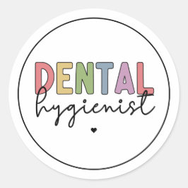 Pegatina Redonda Higienista Dental RDH Registrado Higienista Dental