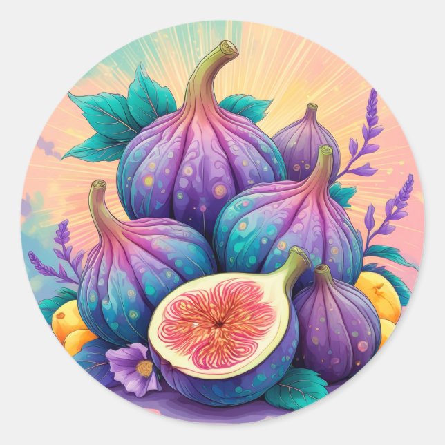 Pegatina Redonda Hija colorida (Anverso)